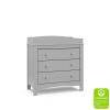 imageGraco Noah 3 Drawer Chest with Changing Topper Pebble Gray  GREENGUARD Gold Certified Baby Dresser Table Top for Nursery KidsPebble Gray