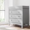 imageGraco Noah 3 Drawer Chest with Changing Topper Pebble Gray  GREENGUARD Gold Certified Baby Dresser Table Top for Nursery KidsPebble Gray