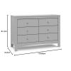 imageGraco Noah 3 Drawer Chest with Changing Topper Pebble Gray  GREENGUARD Gold Certified Baby Dresser Table Top for Nursery KidsPebble Gray