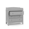 imageGraco Noah 3 Drawer Chest with Changing Topper Pebble Gray  GREENGUARD Gold Certified Baby Dresser Table Top for Nursery KidsPebble Gray