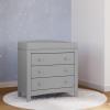 imageGraco Noah 3 Drawer Chest with Changing Topper Pebble Gray  GREENGUARD Gold Certified Baby Dresser Table Top for Nursery KidsPebble Gray