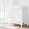 imageGraco Noah 3 Drawer Chest with Changing Topper Pebble Gray  GREENGUARD Gold Certified Baby Dresser Table Top for Nursery KidsWhite