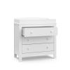imageGraco Noah 3 Drawer Chest with Changing Topper Pebble Gray  GREENGUARD Gold Certified Baby Dresser Table Top for Nursery KidsWhite