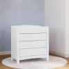 imageGraco Noah 3 Drawer Chest with Changing Topper Pebble Gray  GREENGUARD Gold Certified Baby Dresser Table Top for Nursery KidsWhite