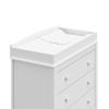 imageGraco Noah 3 Drawer Chest with Changing Topper Pebble Gray  GREENGUARD Gold Certified Baby Dresser Table Top for Nursery KidsWhite