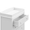 imageGraco Noah 3 Drawer Chest with Changing Topper Pebble Gray  GREENGUARD Gold Certified Baby Dresser Table Top for Nursery KidsWhite
