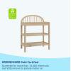 imageGraco Olivia Changing Table with WaterResistant Changing Pad Black  GREENGUARD Gold Certified Includes Bonus WaterResistant Changing Pad with Safety Strap 2 Open Shelves Stylish DesignDriftwood