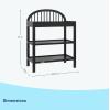 imageGraco Olivia Changing Table with WaterResistant Changing Pad Black  GREENGUARD Gold Certified Includes Bonus WaterResistant Changing Pad with Safety Strap 2 Open Shelves Stylish DesignBlack