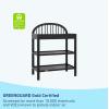 imageGraco Olivia Changing Table with WaterResistant Changing Pad Black  GREENGUARD Gold Certified Includes Bonus WaterResistant Changing Pad with Safety Strap 2 Open Shelves Stylish DesignBlack