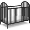 imageGraco Olivia Convertible Crib Black  GREENGUARD Gold Certified 100 Solid Wood Fits Standard Crib Mattress Converts to Toddler Bed and Daybed 4 Adjustable Mattress HeightsBlack