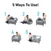 imageGraco Pack n Play Dome LX Playard with Baby Bassinet Lightweight Portable Crib PushButton Fold Travel Crib Redmond ConvertibleOskar