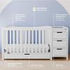 imageGraco Remi AllinOne Convertible Crib ampamp Changer White  GREENGUARD Gold Certified Fits Standard Crib Mattress Converts to Toddler Bed and Full Bed 4 Adjustable Mattress Heights