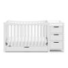 imageGraco Remi AllinOne Convertible Crib ampamp Changer White  GREENGUARD Gold Certified Fits Standard Crib Mattress Converts to Toddler Bed and Full Bed 4 Adjustable Mattress Heights