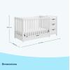 imageGraco Remi AllinOne Convertible Crib ampamp Changer White  GREENGUARD Gold Certified Fits Standard Crib Mattress Converts to Toddler Bed and Full Bed 4 Adjustable Mattress Heights