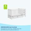 imageGraco Remi AllinOne Convertible Crib ampamp Changer White  GREENGUARD Gold Certified Fits Standard Crib Mattress Converts to Toddler Bed and Full Bed 4 Adjustable Mattress Heights