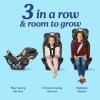 imageGraco Slimfit 3in1 Convertible Car Seat UltraSpaceSaving Design Jarret Suitable for Rear and ForwardFacing Highback Booster Seat with 10Position HeadrestKunningham 20