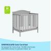 imageGraco Stella 4in1 Convertible Mini Crib with Bonus Mattress Pebble Gray  Includes Bonus 275 Inch Thick Mattress with WaterResistant Cover Converts to Twin Bed Ideal Crib for Small SpacesPebble Gray