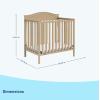 imageGraco Stella 4in1 Convertible Mini Crib with Bonus Mattress Pebble Gray  Includes Bonus 275 Inch Thick Mattress with WaterResistant Cover Converts to Twin Bed Ideal Crib for Small SpacesDriftwood