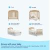 imageGraco Stella 4in1 Convertible Mini Crib with Bonus Mattress Pebble Gray  Includes Bonus 275 Inch Thick Mattress with WaterResistant Cover Converts to Twin Bed Ideal Crib for Small SpacesDriftwood