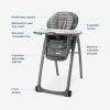 imageGraco Table2Table LX 6in1 Highchair Arrows with Infant Head Support ampamp OneHand Removable TrayMaison