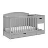 imageGraco Bellwood 5in1 Convertible Crib ampamp Changer with Drawer White  GREENGUARD Gold Certified FullSize Storage Drawer Converts to Toddler Bed and FullSize BedPebble Gray