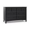 imageGraco Benton 6 Drawer Double Dresser Pebble Gray  Easy New Assembly Process Universal Design Durable Steel Hardware and EuroGlide Drawers with Safety Stops Coordinates with Any NurseryBlack
