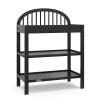 imageGraco Olivia Changing Table with WaterResistant Changing Pad Black  GREENGUARD Gold Certified Includes Bonus WaterResistant Changing Pad with Safety Strap 2 Open Shelves Stylish DesignBlack