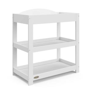 imageGraco Customizable Changing Table with WaterResistant Changing Pad White  Customizable Modern Flat or Classic Arched Headboard Changing Pad IncludedWhite