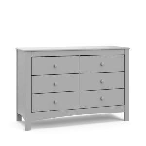 imageGraco Noah 3 Drawer Chest with Changing Topper Pebble Gray  GREENGUARD Gold Certified Baby Dresser Table Top for Nursery KidsPebble Gray