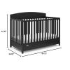 imageGraco Benton 5in1 Convertible Crib Gray  GREENGUARD Gold Certified Converts from Baby Crib to Toddler Bed Daybed and FullSize Bed Fits Standard FullSize Crib MattressBlack