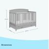 imageGraco Benton 5in1 Convertible Crib Gray  GREENGUARD Gold Certified Converts from Baby Crib to Toddler Bed Daybed and FullSize Bed Fits Standard FullSize Crib MattressPebble Gray