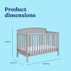 imageGraco Benton 5in1 Convertible Crib Gray  GREENGUARD Gold Certified Converts from Baby Crib to Toddler Bed Daybed and FullSize Bed Fits Standard FullSize Crib MattressPebble Gray