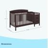 imageGraco Benton 5in1 Convertible Crib Gray  GREENGUARD Gold Certified Converts from Baby Crib to Toddler Bed Daybed and FullSize Bed Fits Standard FullSize Crib MattressEspresso