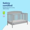 imageGraco Benton 5in1 Convertible Crib Gray  GREENGUARD Gold Certified Converts from Baby Crib to Toddler Bed Daybed and FullSize Bed Fits Standard FullSize Crib MattressPebble Gray