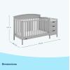 imageGraco Benton 5in1 Convertible Crib Gray  GREENGUARD Gold Certified Converts from Baby Crib to Toddler Bed Daybed and FullSize Bed Fits Standard FullSize Crib MattressPebble Gray