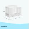 imageGraco Benton 5in1 Convertible Crib Gray  GREENGUARD Gold Certified Converts from Baby Crib to Toddler Bed Daybed and FullSize Bed Fits Standard FullSize Crib MattressWhite