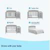 imageGraco Benton 5in1 Convertible Crib Gray  GREENGUARD Gold Certified Converts from Baby Crib to Toddler Bed Daybed and FullSize Bed Fits Standard FullSize Crib MattressPebble Gray