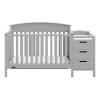 imageGraco Benton 5in1 Convertible Crib Gray  GREENGUARD Gold Certified Converts from Baby Crib to Toddler Bed Daybed and FullSize Bed Fits Standard FullSize Crib MattressPebble Gray