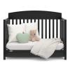 imageGraco Benton 5in1 Convertible Crib Gray  GREENGUARD Gold Certified Converts from Baby Crib to Toddler Bed Daybed and FullSize Bed Fits Standard FullSize Crib MattressBlack