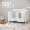 imageGraco Benton 5in1 Convertible Crib Gray  GREENGUARD Gold Certified Converts from Baby Crib to Toddler Bed Daybed and FullSize Bed Fits Standard FullSize Crib MattressWhite