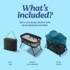 imageGraco Lite Traveler 4 in 1 Playard with 4 Modes Bedside Bassinet Toddler Playpen Free Play and Slumber Tent Mode Lightweight Portable Playard with Canopy and Carry Bag