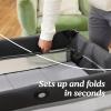 imageGraco On The Go Zip DLX Pack n Play Playard Folding Playpen with Bassinet Portable Crib ParkerLilac Mod