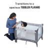 imageGraco On The Go Zip Pack n Play Playard Folding Playpen with Bassinet Portable Crib ReevesDerby