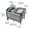 imageGraco On The Go Zip Pack n Play Playard Folding Playpen with Bassinet Portable Crib ReevesDerby