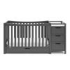 imageGraco Remi 4in1 Convertible Crib ampamp Changer with Drawer Gray  GREENGUARD Gold Certified Crib and Changing Table Combo Includes Changing Pad Converts to Toddler Bed Daybed and FullSize Bed