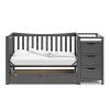 imageGraco Remi 4in1 Convertible Crib ampamp Changer with Drawer Gray  GREENGUARD Gold Certified Crib and Changing Table Combo Includes Changing Pad Converts to Toddler Bed Daybed and FullSize Bed