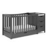 imageGraco Remi 4in1 Convertible Crib ampamp Changer with Drawer Gray  GREENGUARD Gold Certified Crib and Changing Table Combo Includes Changing Pad Converts to Toddler Bed Daybed and FullSize Bed