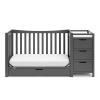 imageGraco Remi 4in1 Convertible Crib ampamp Changer with Drawer Gray  GREENGUARD Gold Certified Crib and Changing Table Combo Includes Changing Pad Converts to Toddler Bed Daybed and FullSize Bed