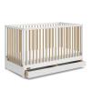 imageGraco Teddi 5in1 Convertible Crib with Drawer Pebble Gray with White  GREENGUARD Gold Certified Crib with Drawer Combo FullSize Nursery Storage Drawer Converts to Toddler BedWhiteDriftwood