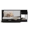 imageGraco Teddi 5in1 Convertible Crib with Drawer Pebble Gray with White  GREENGUARD Gold Certified Crib with Drawer Combo FullSize Nursery Storage Drawer Converts to Toddler BedBlack
